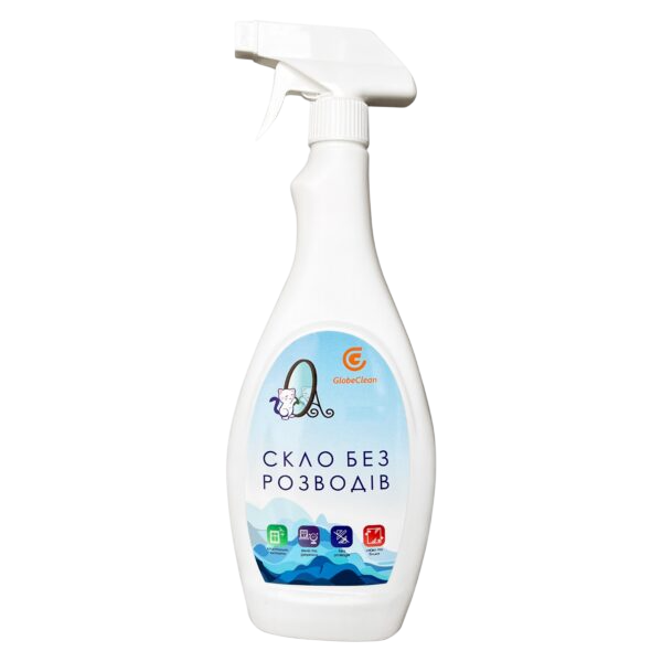 Засіб миючий для скла і дзеркал GlobeClean з тригером-розпилювачем Концентрат 500 мл